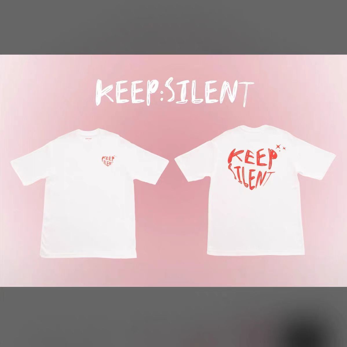 泰星Orm陈美玲品牌keepsilent情人节系列新款T恤情侣半袖上衣ins