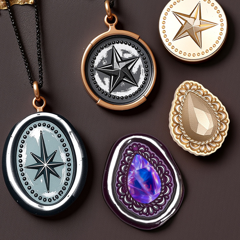 吊坠系列火漆星印章头铜头浮雕精美雕刻手账diy信封贺卡封口装饰