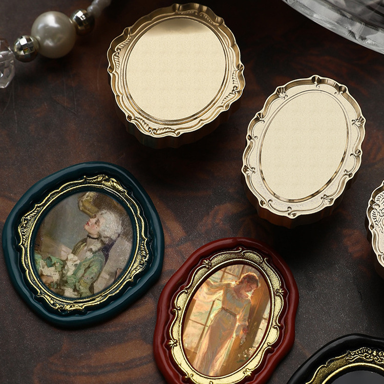 新品 哑面相框系列 新工艺 42款边框火漆印章章头 黄铜雕刻