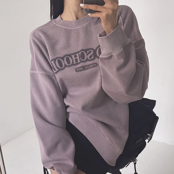 复古水洗做旧个性韩范卫衣女