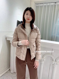 利索秋冬新款欧版时尚潮流宽松显瘦百搭港风连帽羽绒棉外套