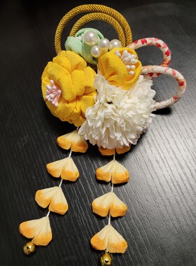 山茶花流苏和服浴衣头饰