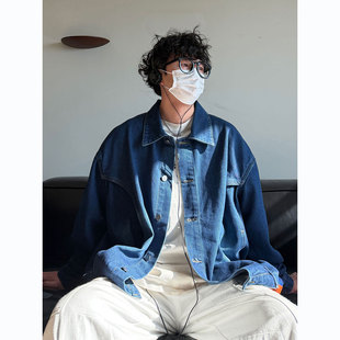 冬季 简约情侣学生帅气休闲牛仔夹克 水洗复古牛仔外套男生潮流时尚