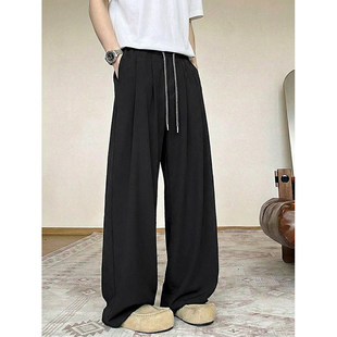 夏季2026新款裤子男生潮流薄款直筒宽松运动裤简约百搭时尚休闲裤