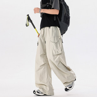 春季2026新款美式登山户外伞兵裤男裤子潮流工装裤直筒宽松休闲裤