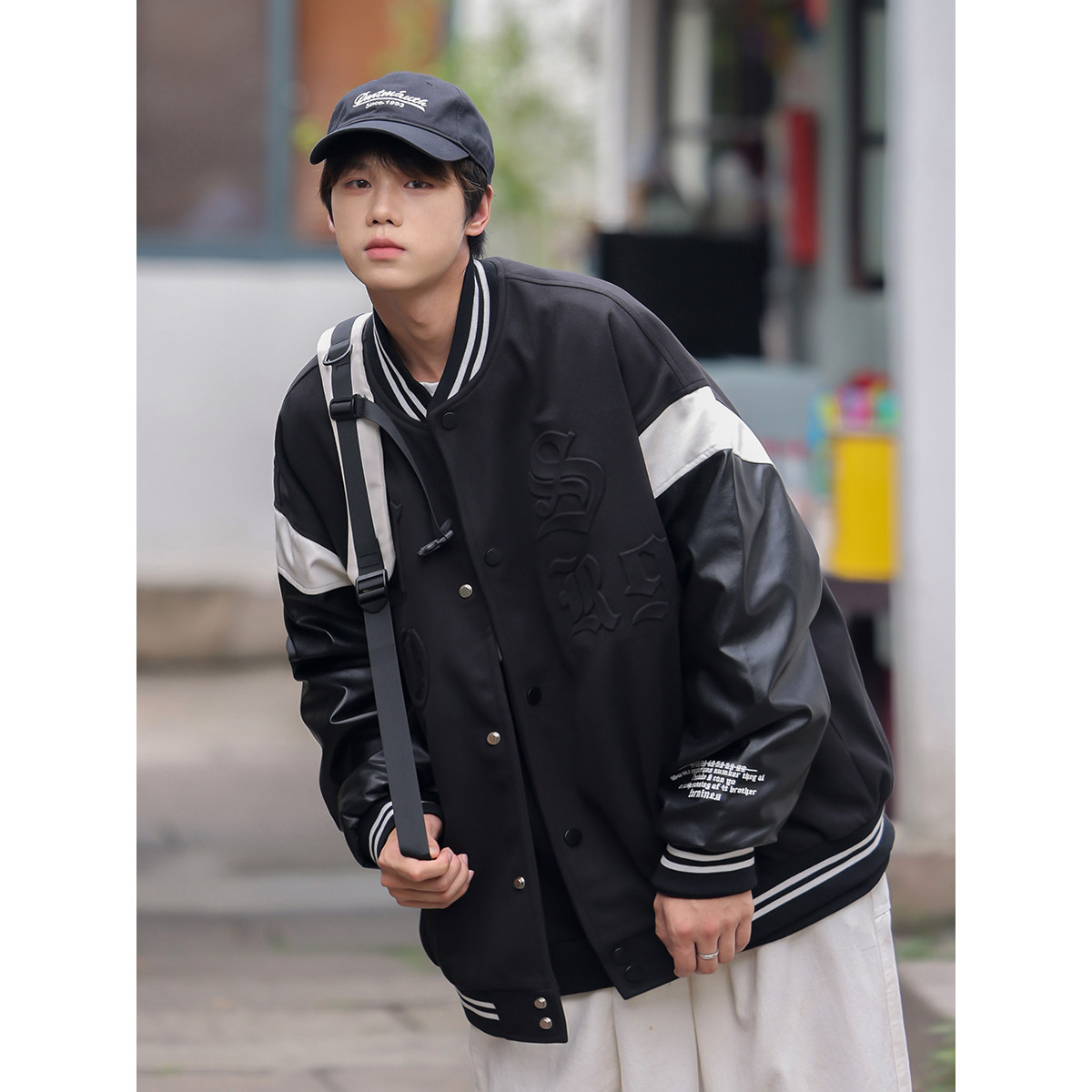 2023秋季棒球服男士外套潮牌潮流春秋款情侣美式帅气学生宽松夹克