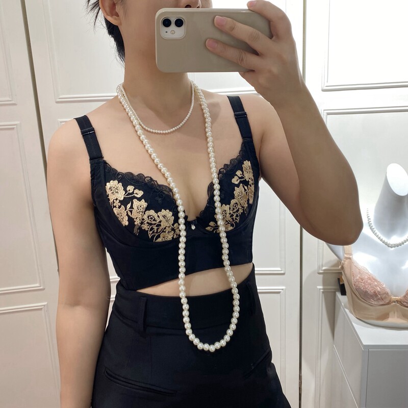 安提尼亚臻真美情迷巴黎短文胸franlover身材管理器调整型内衣黑