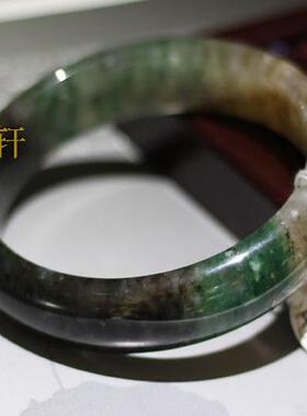 【奇钰轩】南阳独山玉 天然透水天蓝独山玉手镯 A1625