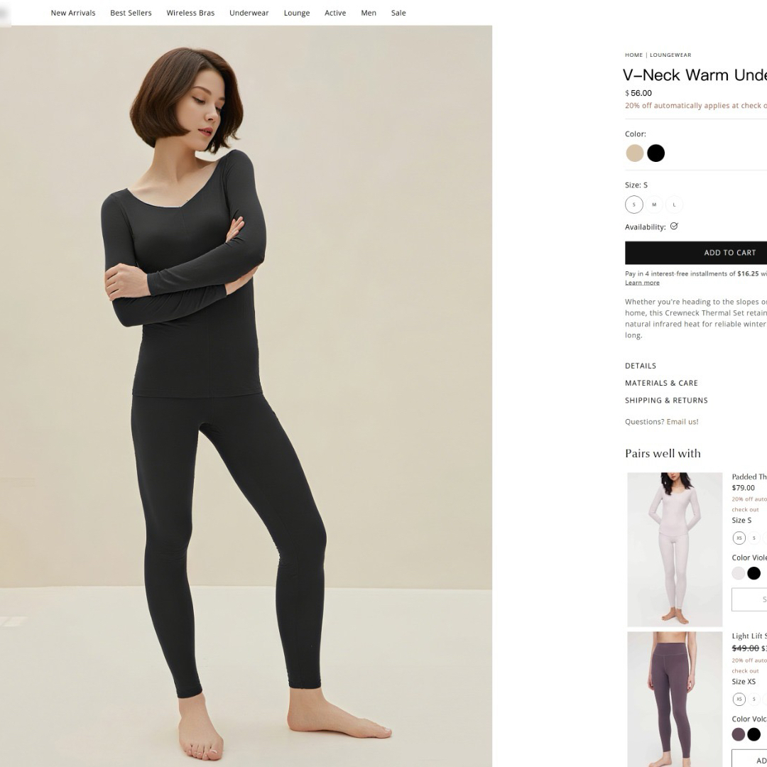 柜399!50s莫代尔高弹软糯!轻薄隐形蓄热秋衣秋裤保暖内衣套装女