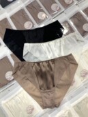 女夏 拼接舒适爽滑性感半透三角内裤 奢华大牌Laperl 真丝网纱薄款