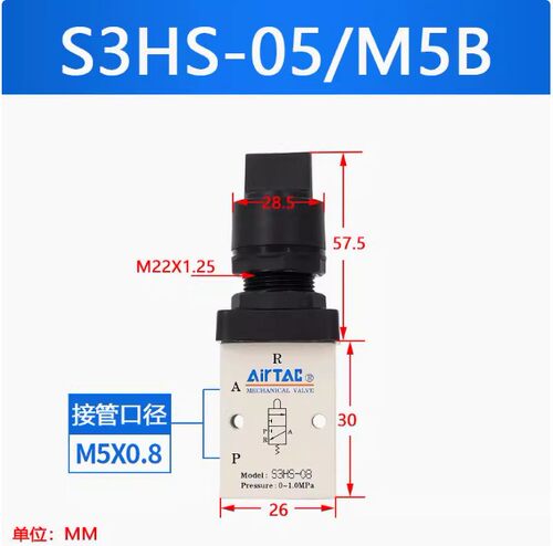 新款气动选择手动控制阀S3HS/M3HS/M5HS110/210-08/06B现货