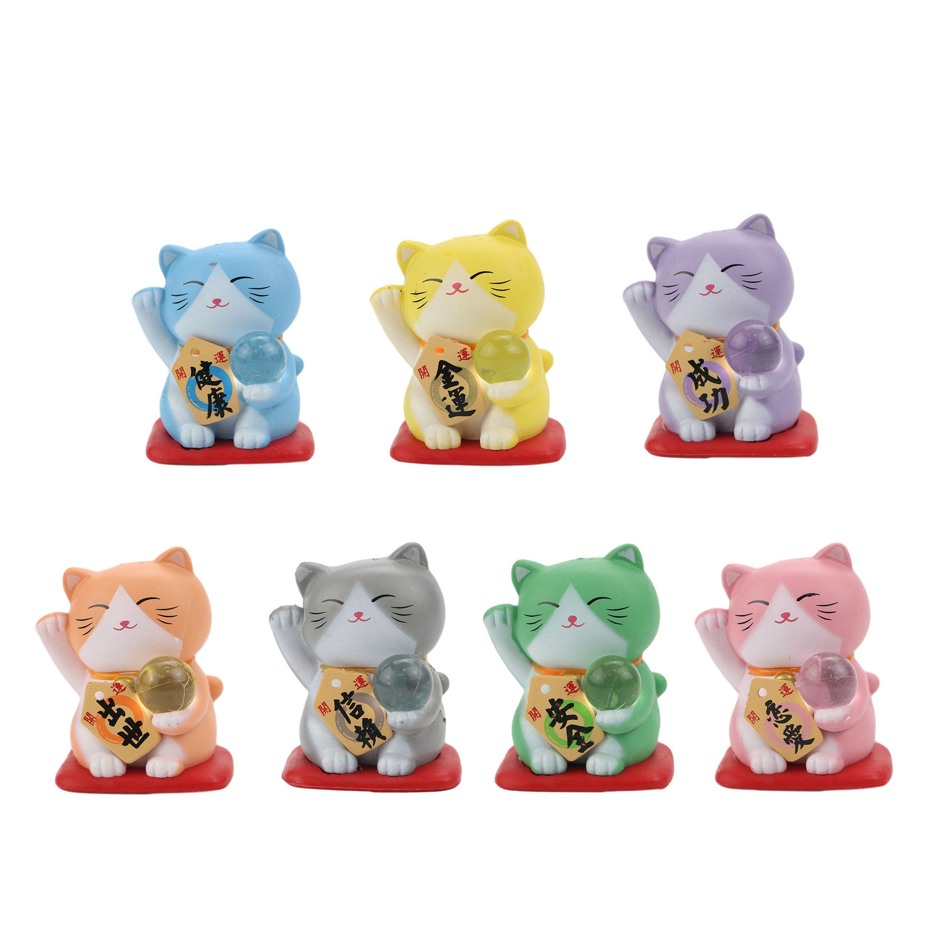 招财开运猫盲盒袋微景观车载装饰卡通转运珠猫咪玩具摆件公仔玩偶