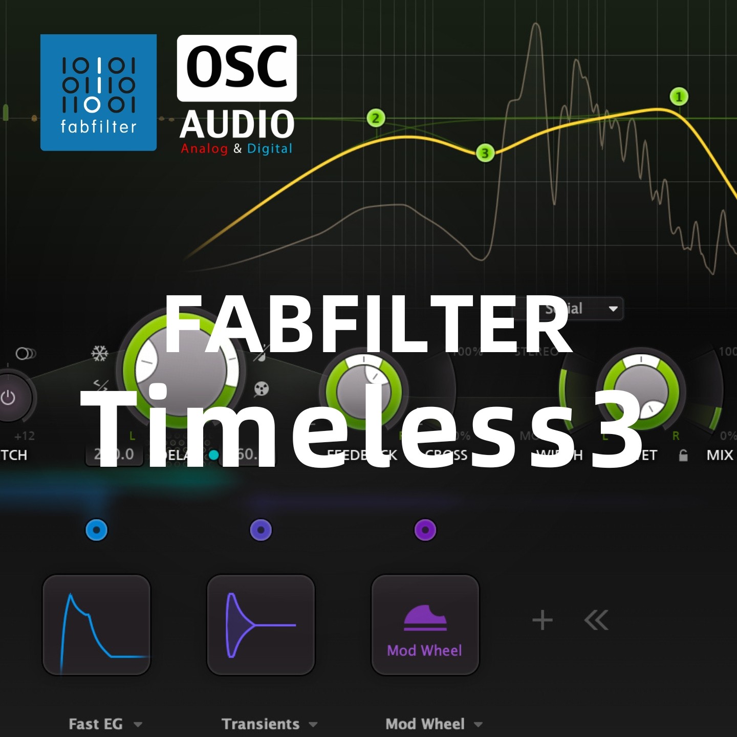 正版 FabFilter肥波 Timeless 3 磁带延迟回声效果器 人声调制