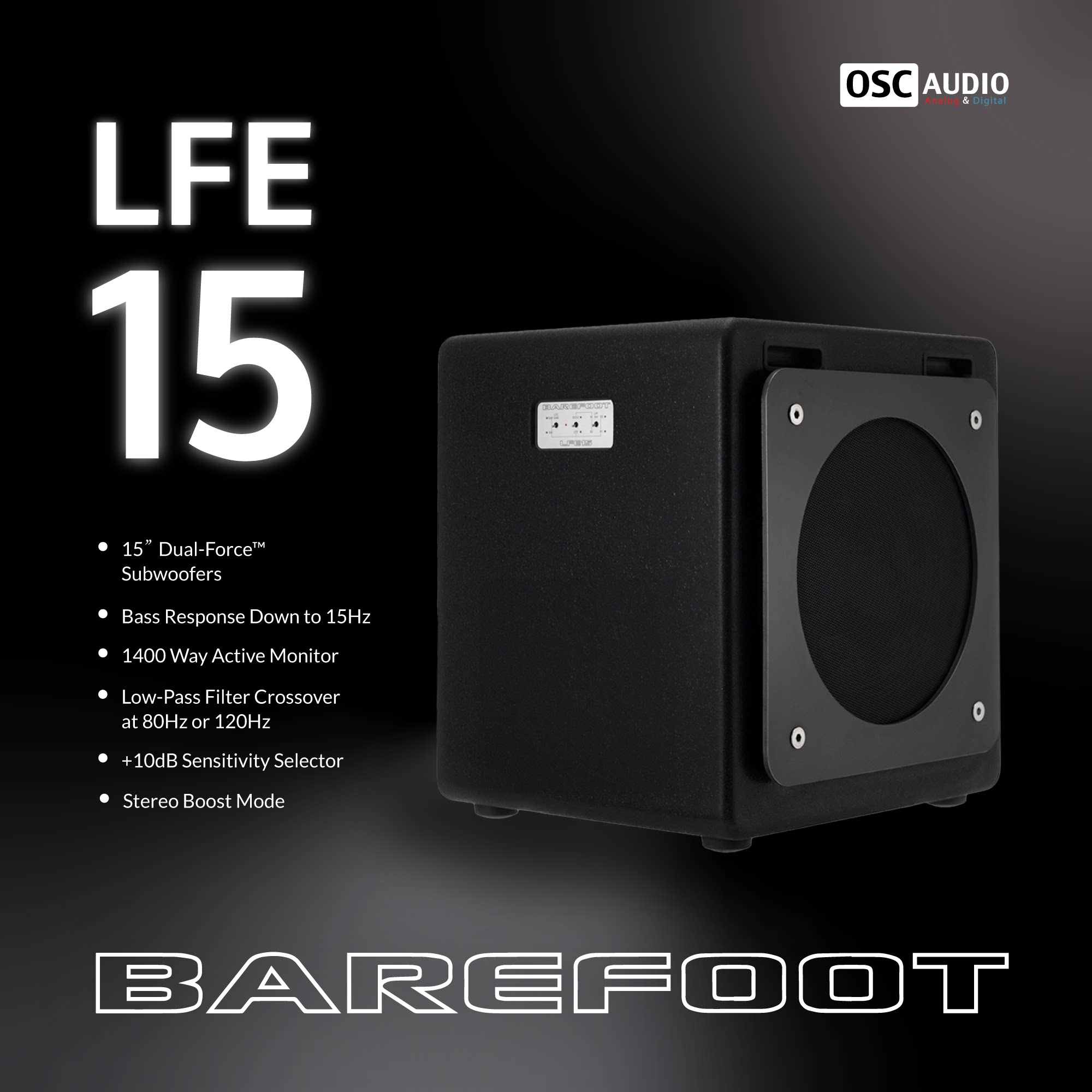 Barefoot Sound LFE15 双15寸有源超低音箱