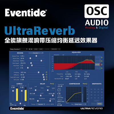 正版Eventide UltraReverb 全能旗舰混响带压缩均衡延迟效果器