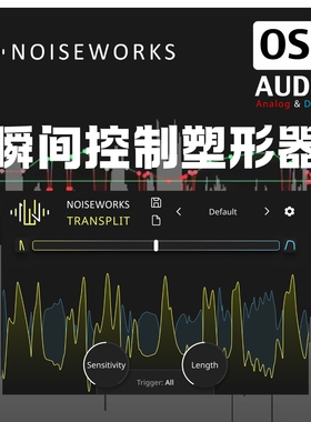 正版NoiseWorks TranSplit 瞬态控制分离整形 精准塑造动态插件