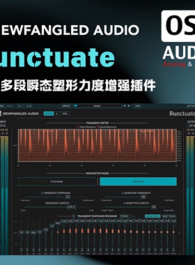 正版Newfangled Audio Punctuate 智能多段瞬态塑形力度增强插件