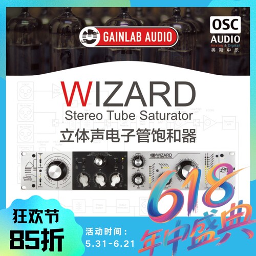 Gainlab Audio Wizard 立体声电子管饱和染色效果器 均衡动态控制
