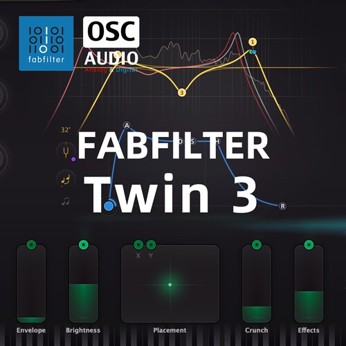正版 FabFilter肥波 Twin 3 旗舰级合成器 波表模拟 强大调制