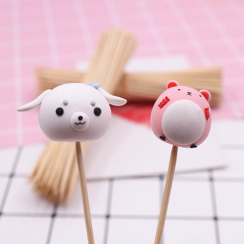 超轻粘土晾干竹签 场景支撑物 牙签骨架粘土人偶场景支撑风干竹签