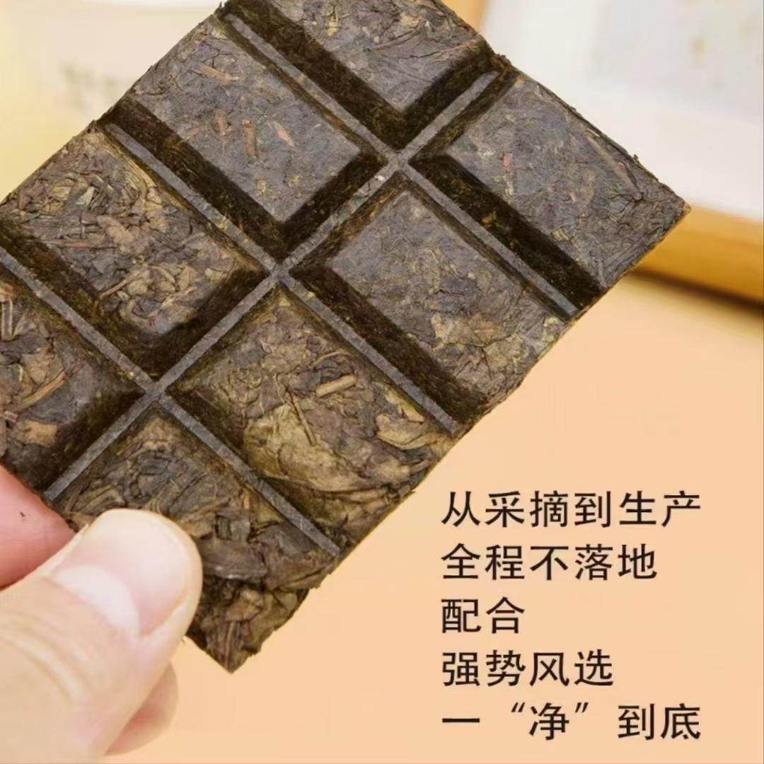 超洁净安化黑茶三年陈黑砖手撕即泡焖茶块谌公茶高甲皇园25克包邮