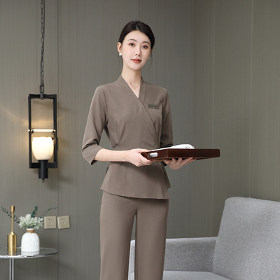美容师工作服女养生足浴会所工衣