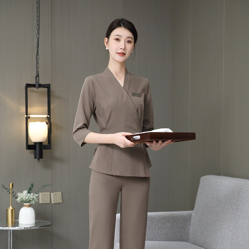 美容师工作服女养生足浴会所工衣