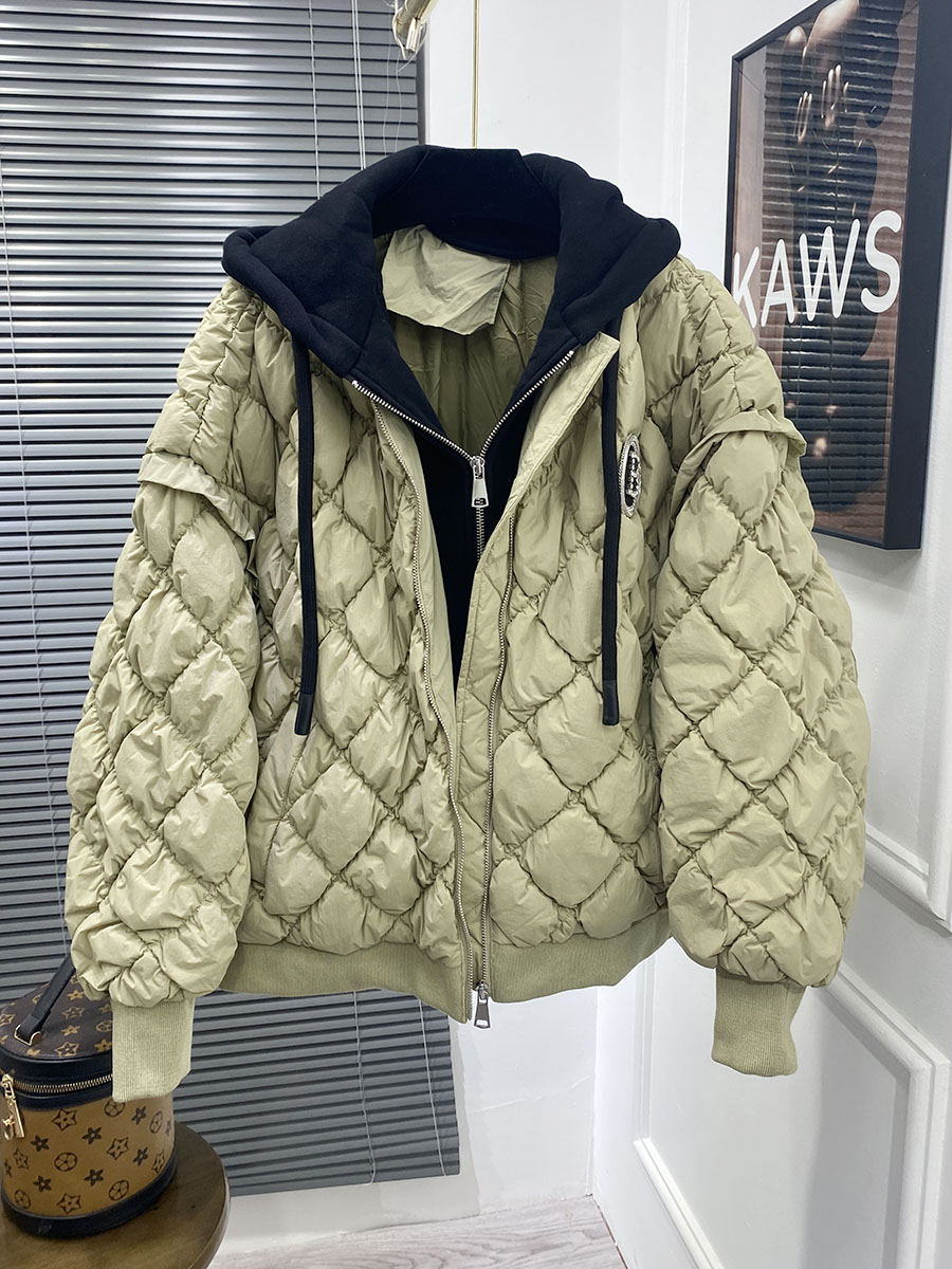 欧货短款棒球领羽绒服