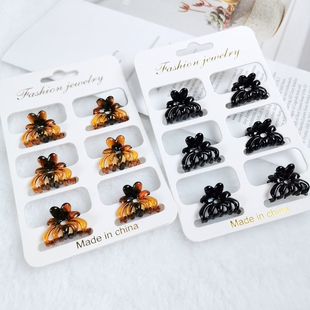 2.6CM塑料黑色小抓夹 女士儿童刘海发夹发抓边夹发卡发饰头饰品