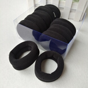 盒装黑色无接缝橡皮筋 留芳莫代尔弹力不缠发 宽发圈发绳皮套