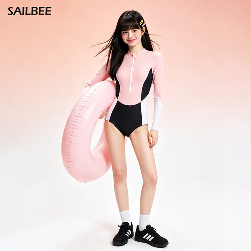 连体泳衣女显瘦防晒冲浪浮潜水服