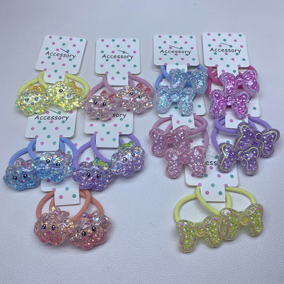 宝宝不伤发花头绳幼儿园扎辫发量少女孩橡皮筋卡通儿童高弹力发圈