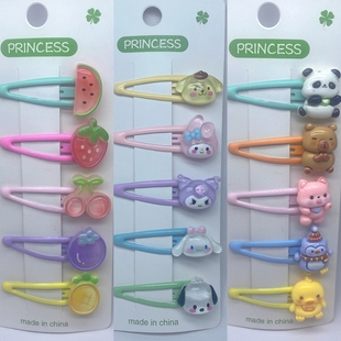 儿童BB掰掰夹小女孩发卡通头饰滴油可爱边夹刘海碎发花夹子