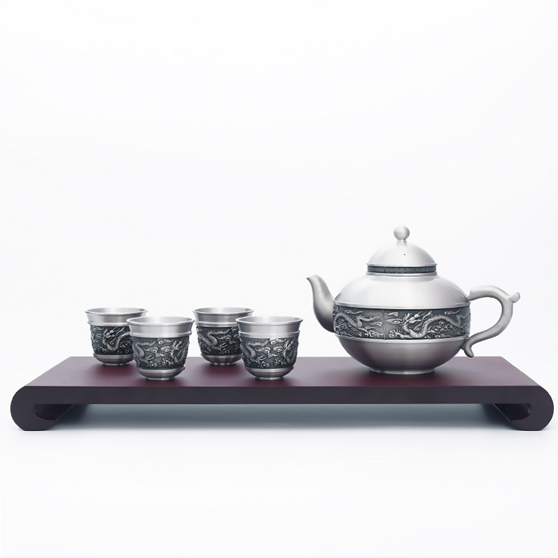 锡壶泡茶壶茶杯套装纯锡茶杯家用功夫茶具99纯锡茶壶杯子礼品