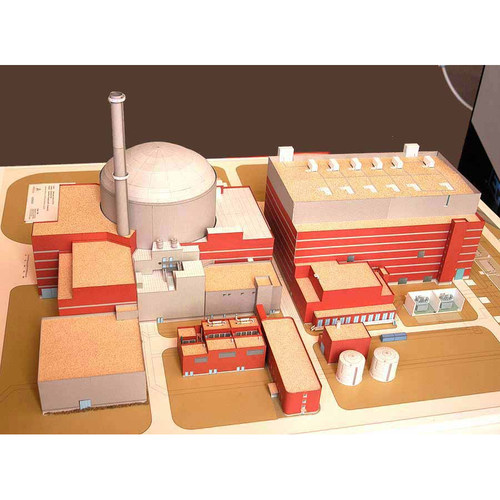工厂建筑场景沙盘核电站纸模型