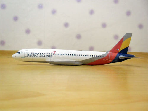 a320-200韩亚纸模型民航客机