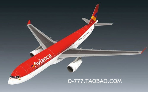 空中客车A330-243客机纸模型
