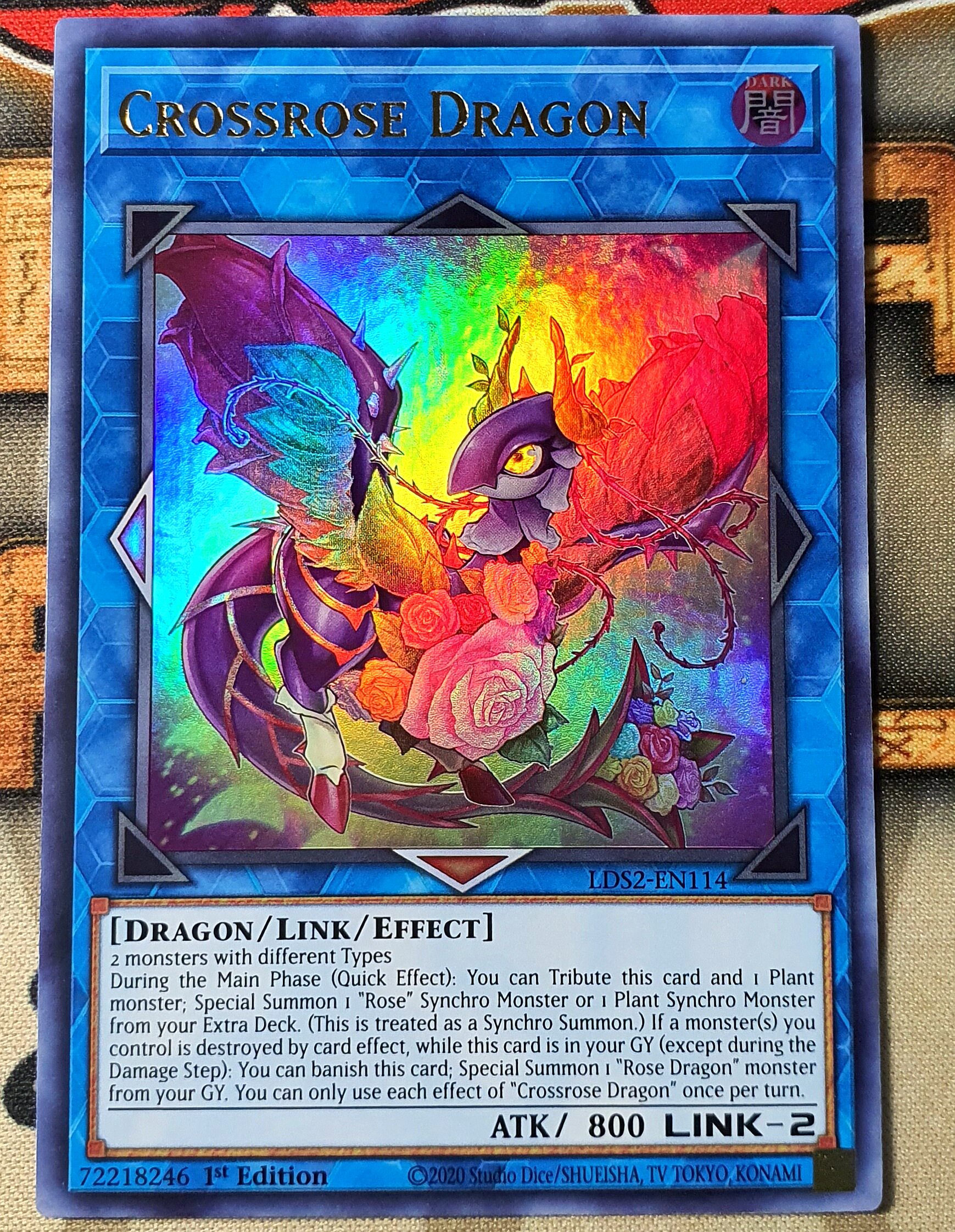 游戏王 美英一刷 lds2-en114 ur  交错蔷薇龙 i5b