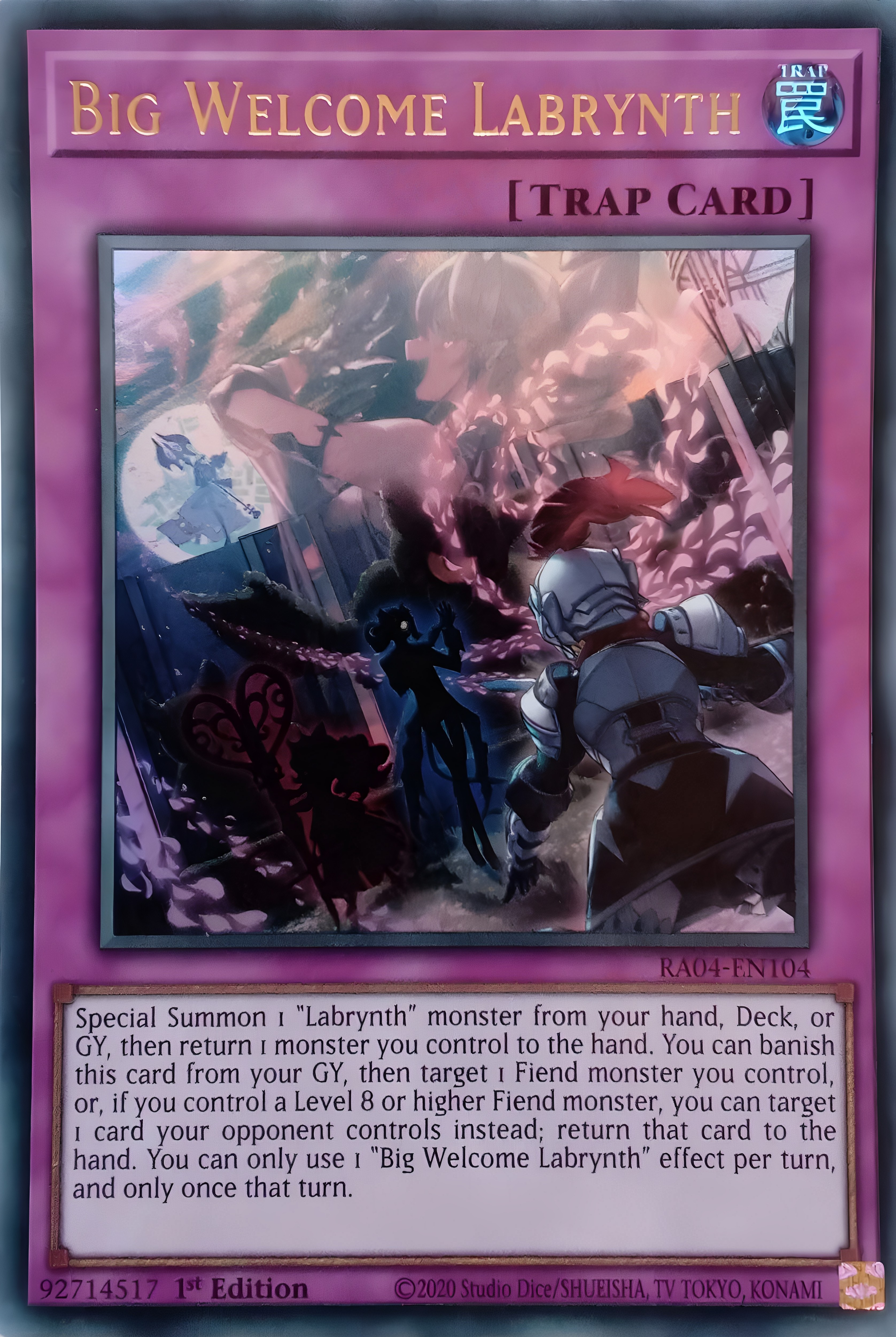 游戏王美英一刷 RA04-EN104 UR 欢迎大驾光临拉比丽斯 林斯迷宫ST