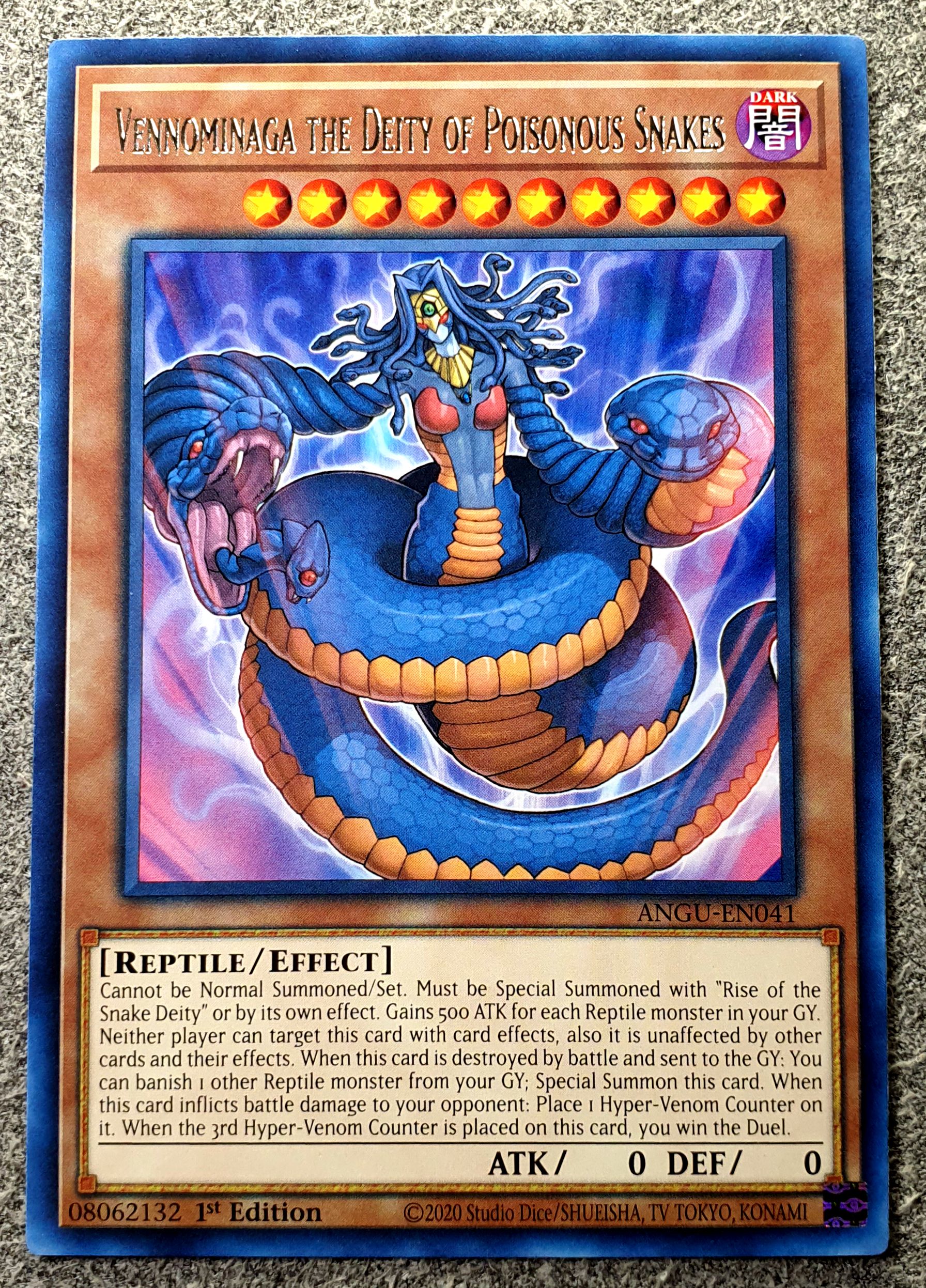 游戏王 美英一刷 ANGU-EN041 R  毒蛇神 维诺米纳迦  Y4C LJ2