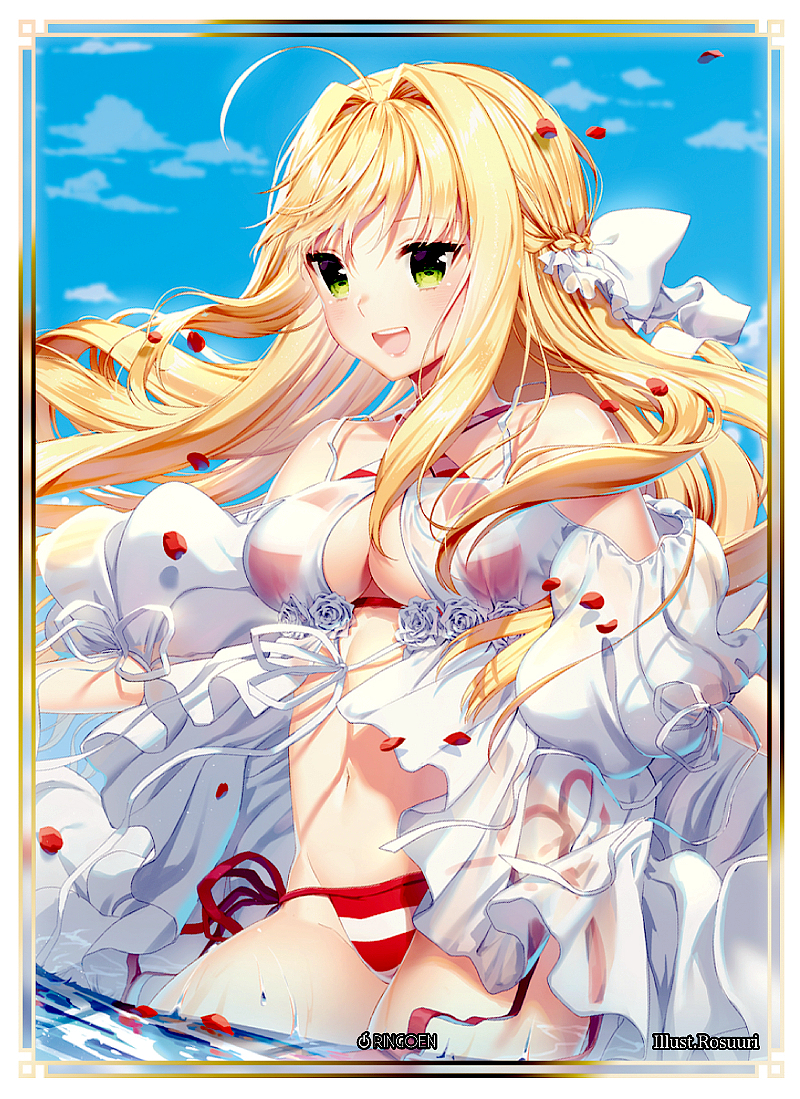 游戏王动漫妹套 FATE FGO 尼禄 水着 C94会场限定 卡套 牌套 OV2