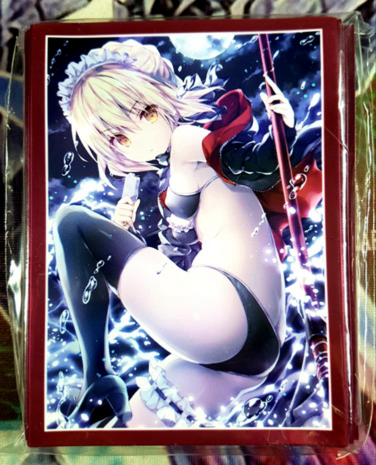 游戏王动漫妹套 FATE FGO 黑SABER 水着 女仆 会场限定 卡套 牌套