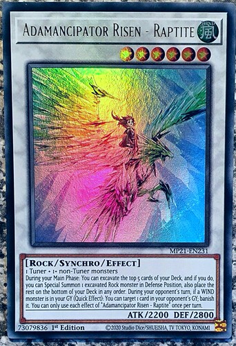 游戏王 美英一刷 MP21-EN231 UR 魔救之奇迹-猛禽晶石  E7B HH3