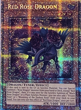 游戏王美英一刷MP25-EN136 STAR 红蔷薇 赤蔷薇龙 RN2