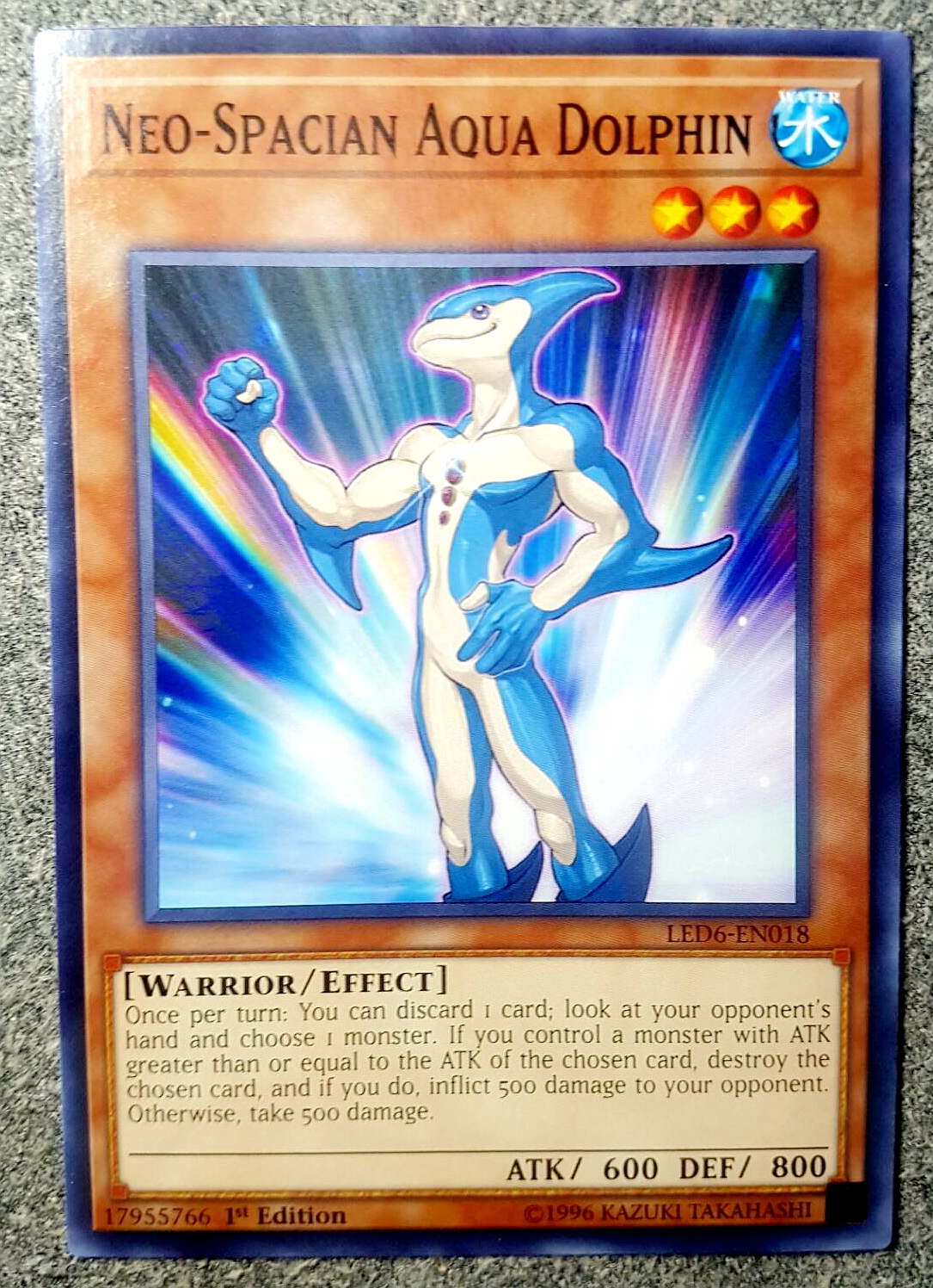 游戏王 美英一刷 LED6-EN018 N  新宇宙侠·水波海豚 M5A