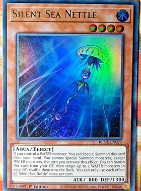 游戏王 美英一刷 brol-en029 UR 寂静海刺水母 T3B