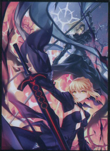 游戏王动漫妹套 FATE FGO 黑SABER 黑贞德 限定 卡套 牌套 3E1