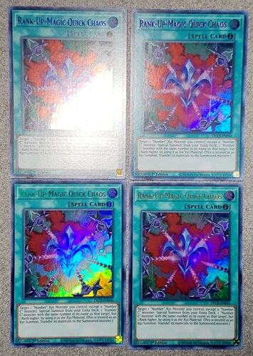 游戏王 美英一刷 DLCS-EN044 UR 彩字 升阶魔法-速攻混沌  A8B