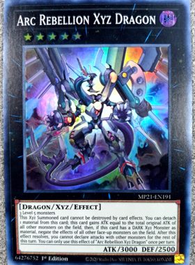 游戏王 美英一刷 MP21-EN191 SR 弧叛逆XYZ龙 JD3 it23