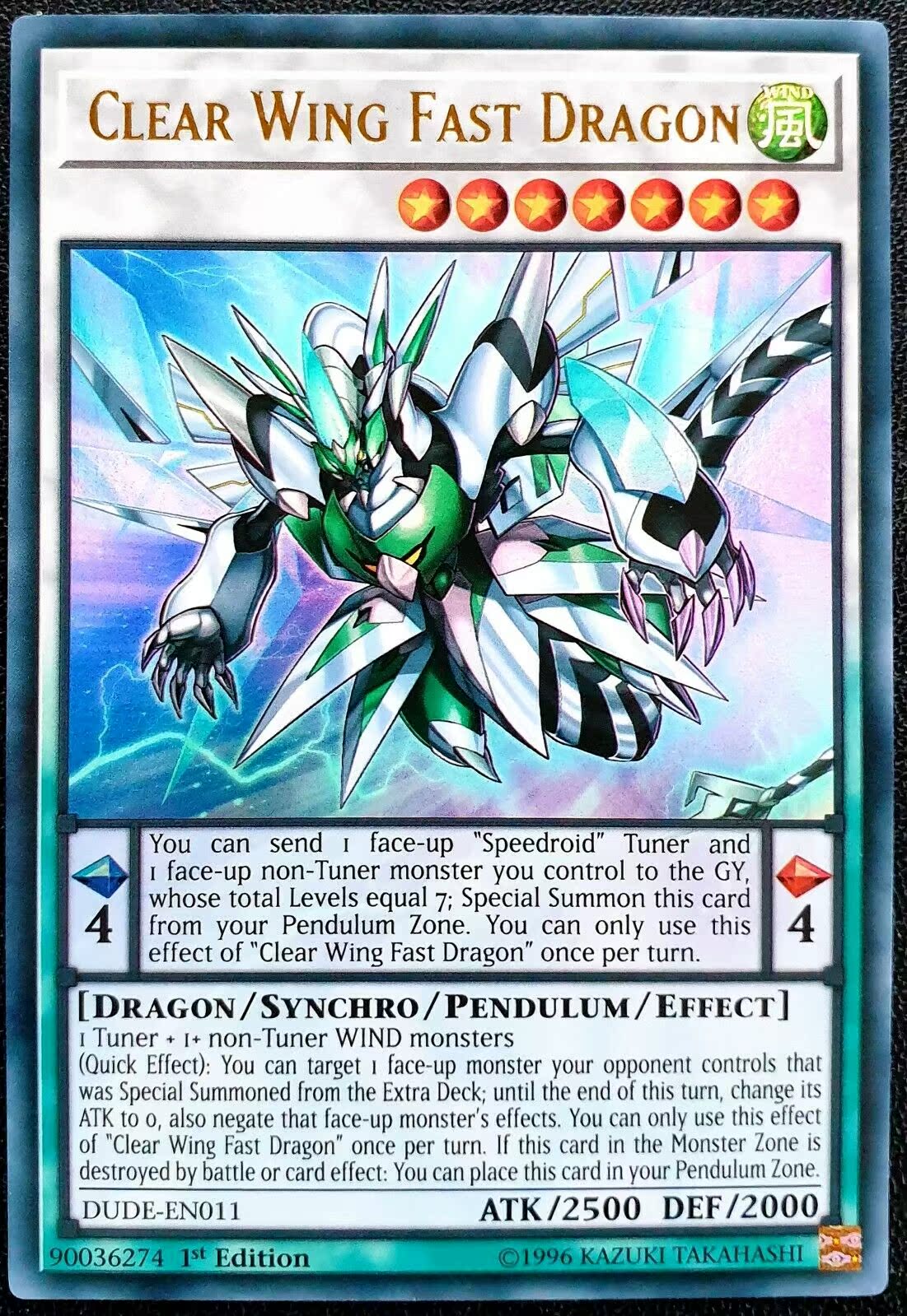 游戏王 美英一刷 dude-en011 ur 幻透翼疾速龙 o5a